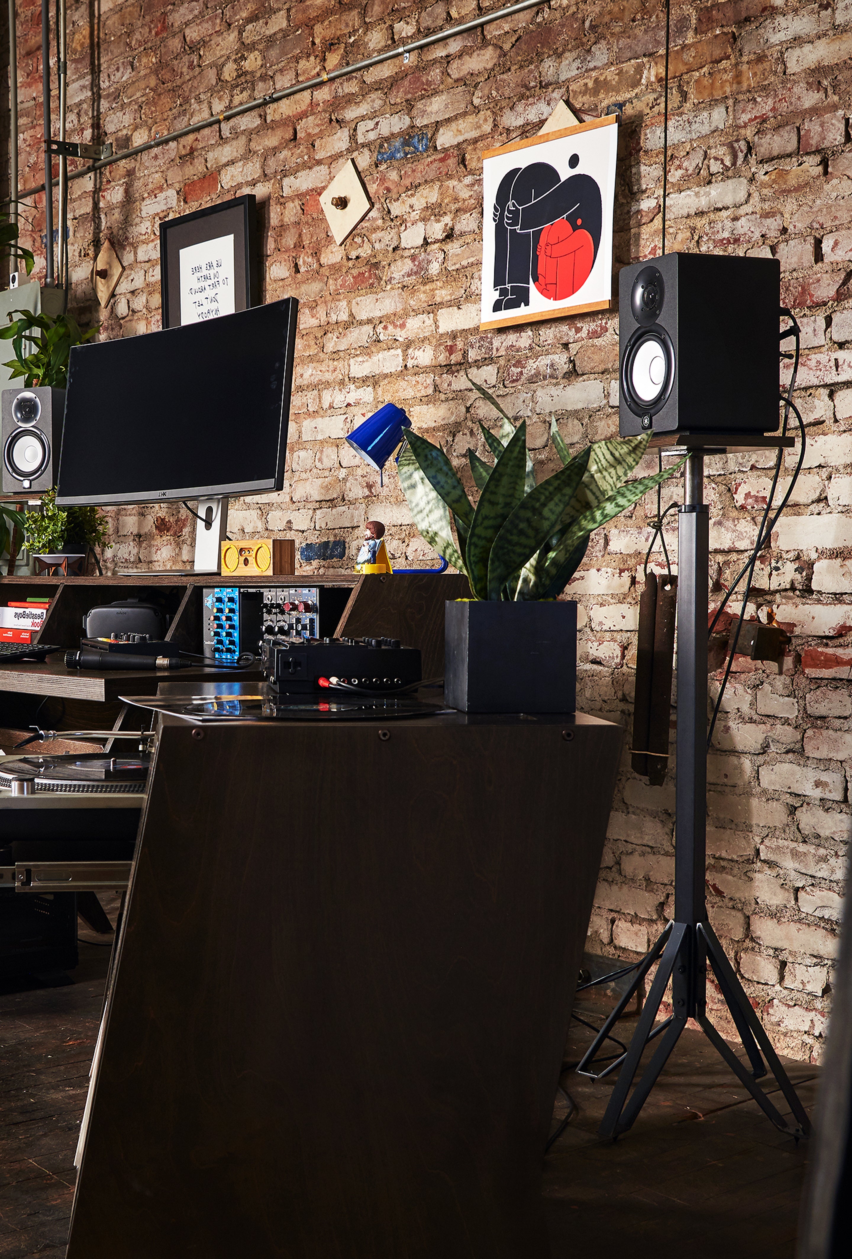 Frontier Stands shown in music production studio